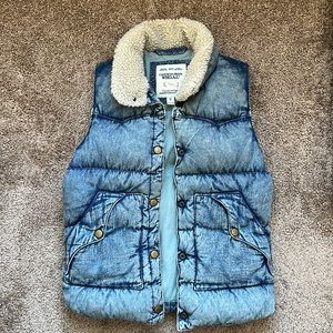 Denim Puffer Vest
